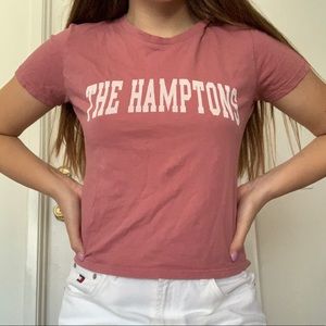 Brandy Melville The Hamptons pink t-shirt